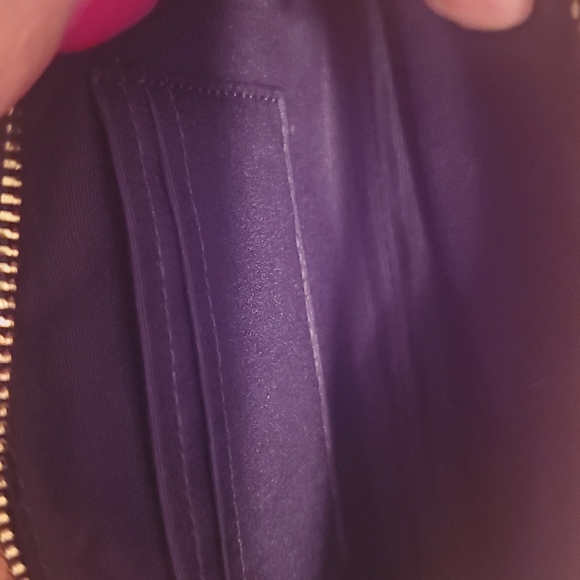 Denim Coach Wristlet with Corner Zip - Picture 4 of 4